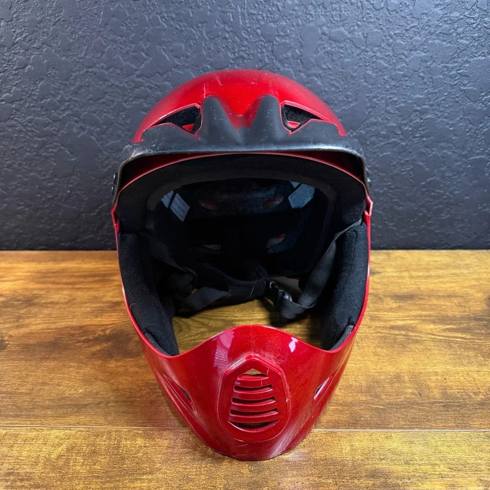 Razor Red Full‎ Face Helmet Youth Kids Bike BMX ATV Motorcycle Protective Gear